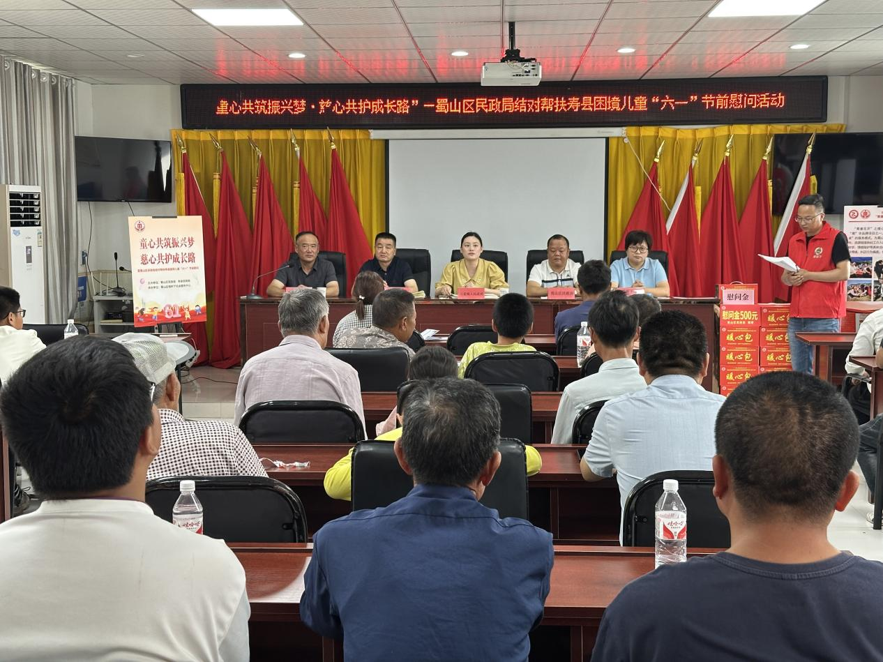 合肥蜀山区民政局到寿县三觉镇开展“六一”节前慰问活动